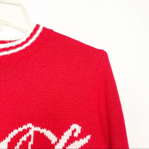 Coca Cola Red chunky Knit graphic logo sweater - Picture 5 of 6
